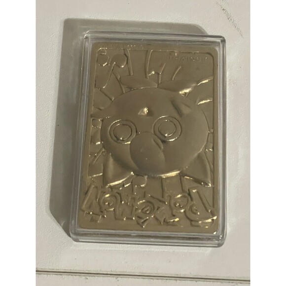 1999 Burger King Nintendo Pokemon 23K Gold Plated Trading Card Jigglypuff - Picture 1 of 16